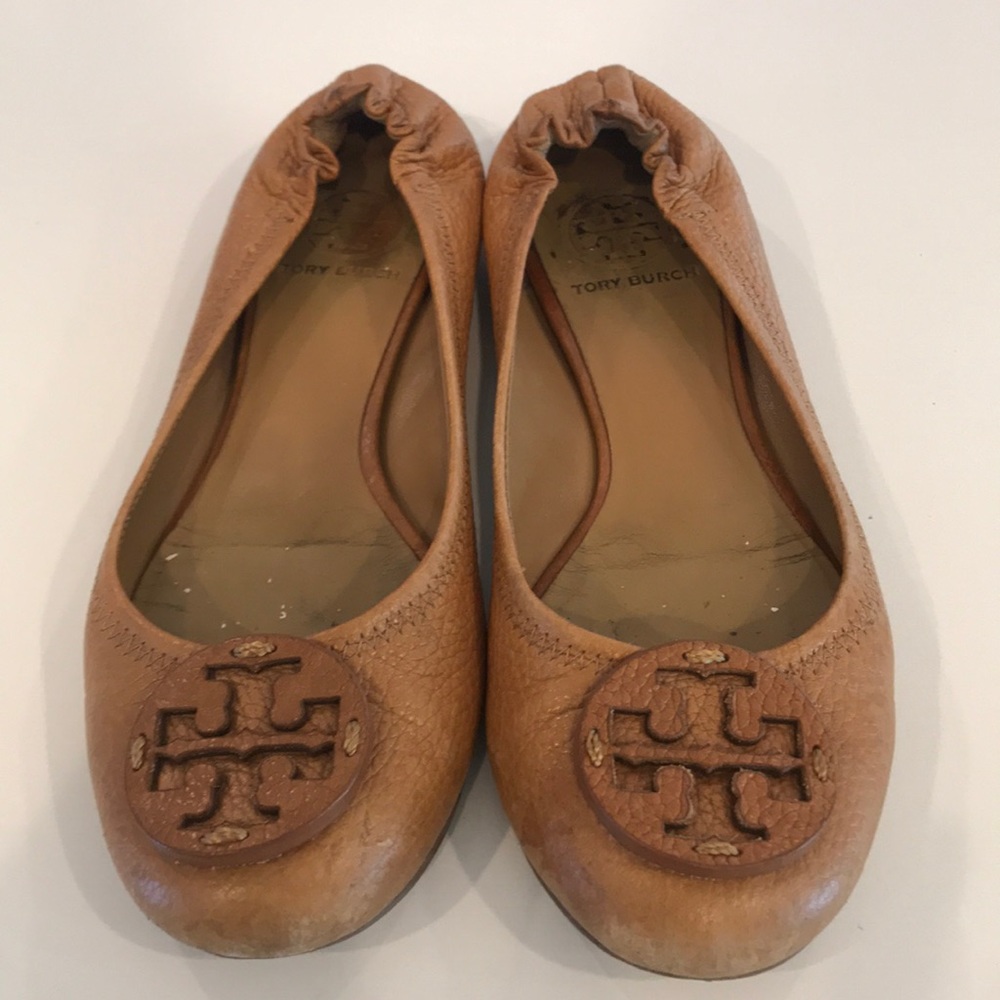 Tory Burch Reva Flats Tan Sz.7